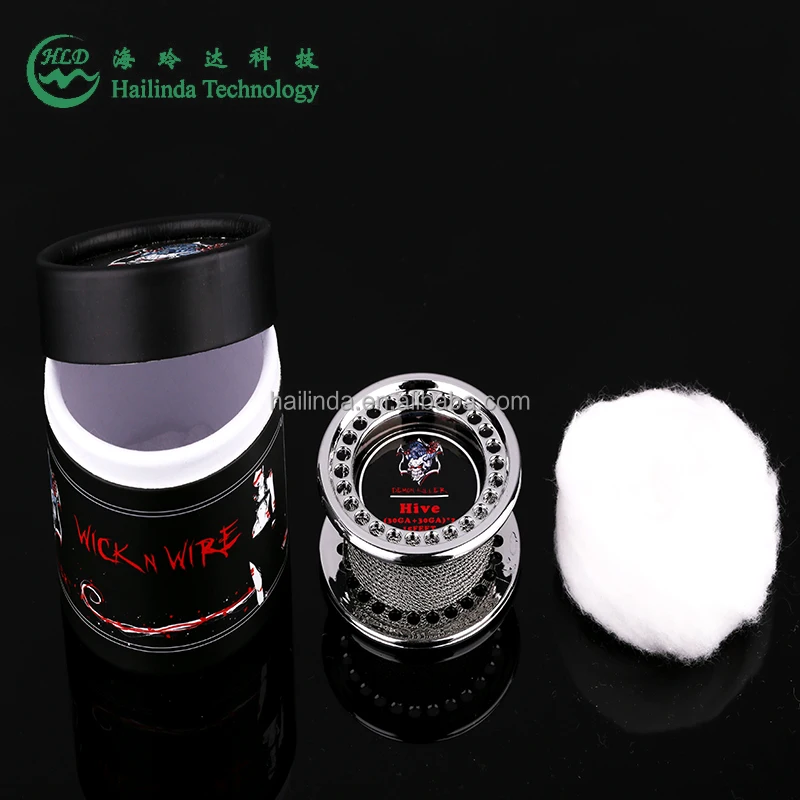 
Newest products 15ft each roll demon killer vape wires with cotton demon killer twisted alien tiger wire quad heating wire 