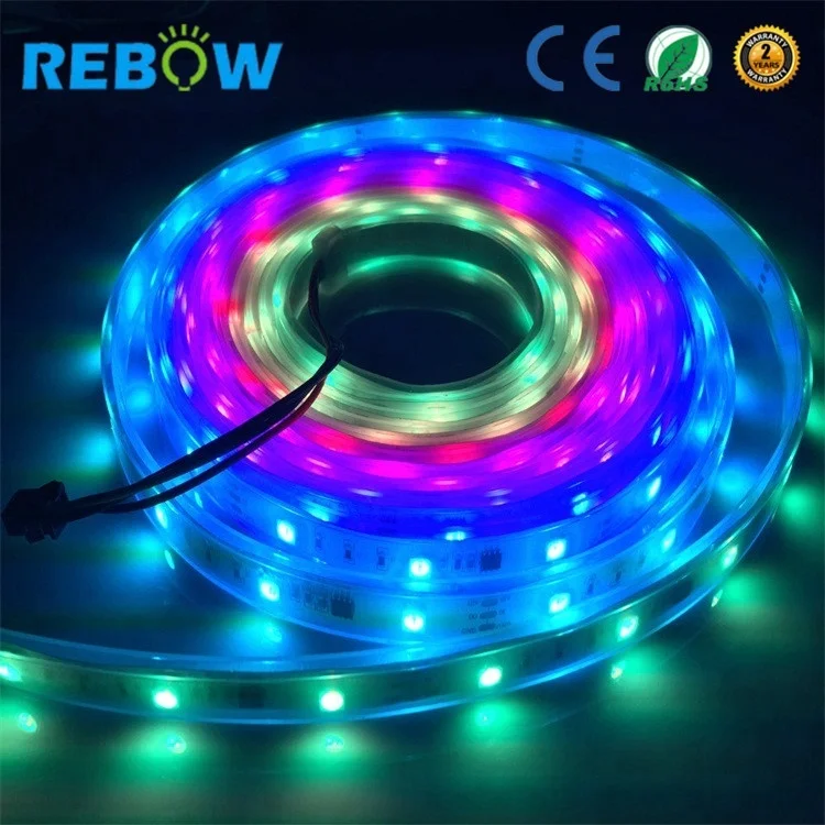  Rebow Прямая поставка 5 в 12 В 24 RGB Rgbw Sk6812 ws2812b WS2811 цифровая адресная rgb светодиодная