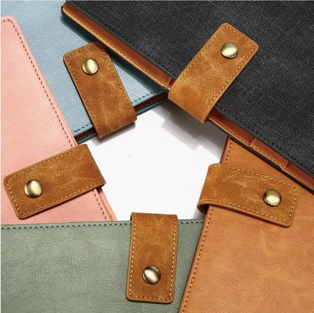 Cheap A5 loose leaf pu leather planner with ring binder business notebook custom logo calendar diary organizer for event