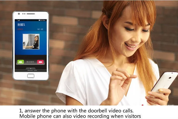 
Newest P2P Wifi Video Door phone with doorbell and alarm function,support remote control by Android/IOS Smartphone 