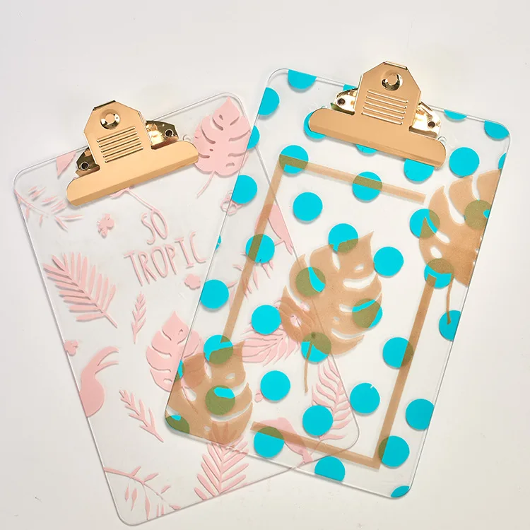 Huahang прозрачная подвесная пластиковая папка для бумаг с зажимом в виде листа