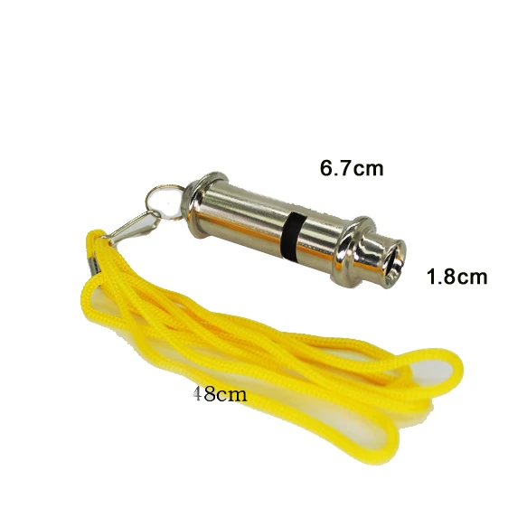 Качественный Металлический свисток для полицейских разведчиков, рекламный спортивный свисток из нержавеющей стали, экстренный свисток для выживания со шнурком