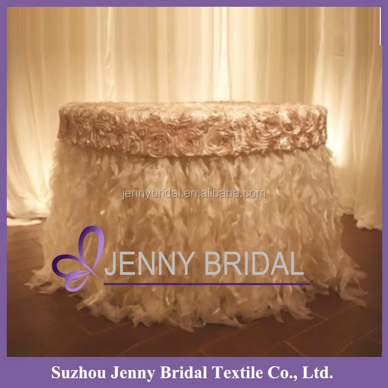 TC121D гофрированная кудрявая ивовая скатерть для стола, свадебный стол, плинтус, дизайн, пышная юбка, юбка пачка