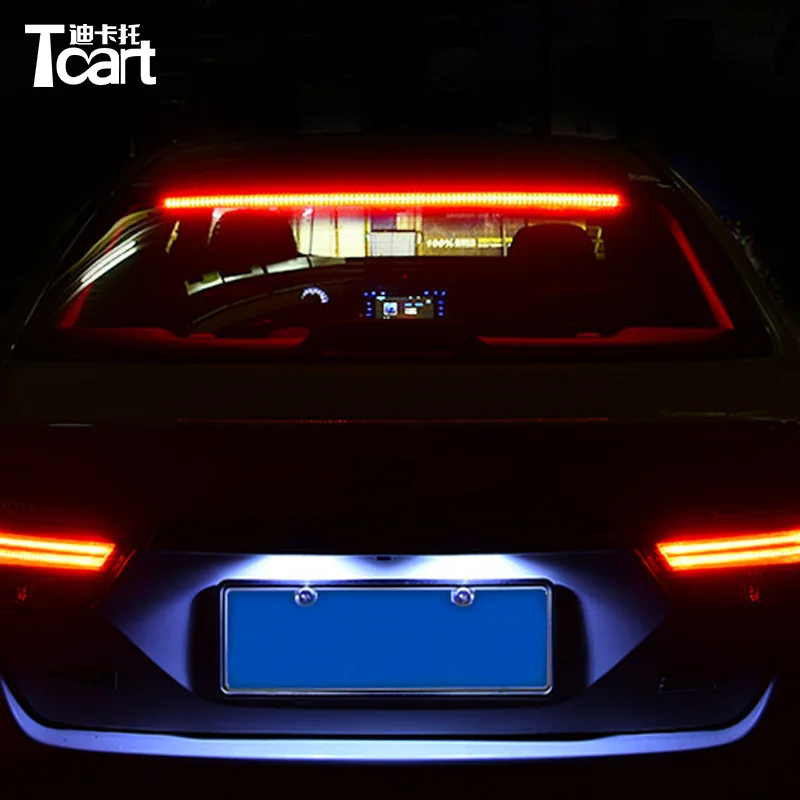 Hot selling High Position Brake Lighting Stop Lamp Red Color Flow Pattern Flexible Tail Led Strip Light Bar with Running