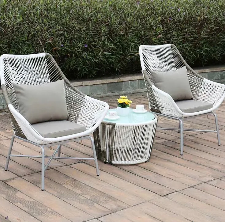 Outdoor Garden Coffee Set Rattan Wicker Lounge Chair Garden Chair