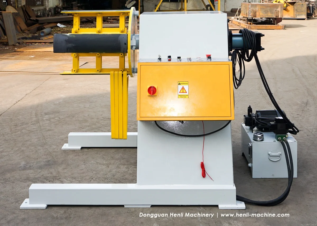 
HENLI Machinery MT-300 Good Price Sheet Metal Decoiler for Steel Plate used in punching machine 
