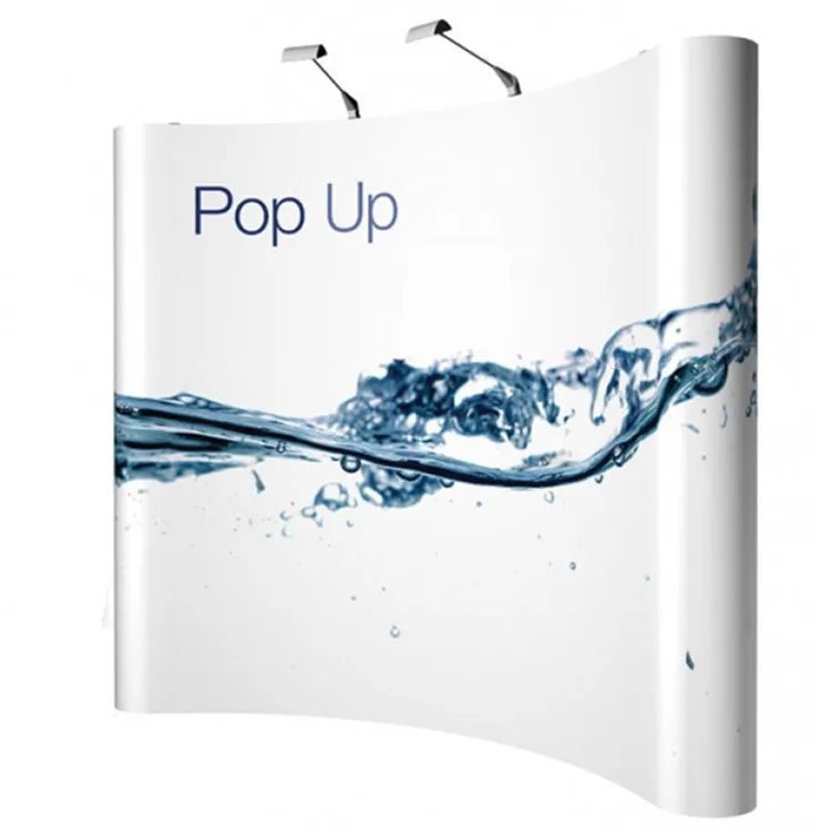 Aluminum Frame Fabric Advertising  10ft portable exhibition booth pop up backdrop display stand