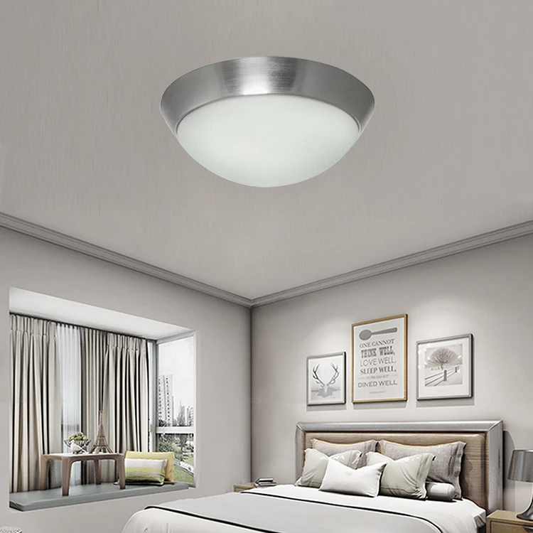 16 inch opal glass ceiling black led 15w E26 ceiling lamp  light home lighting