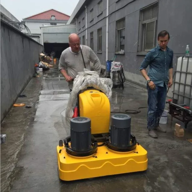 JS1200 Concrete Floor Driving Grinding Machine With Industry Vacuum Cleaner
