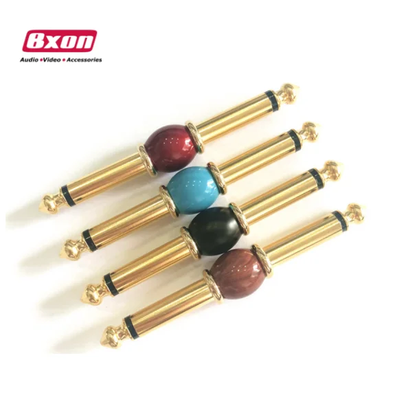 Coupler 1/4 inch 6.35mm 1/4 Male to Male Coupler Jack Plug Adapter Straight Connector