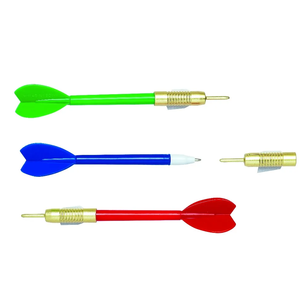 Plastic toy pen with darts shape fun darts ball pen with logo