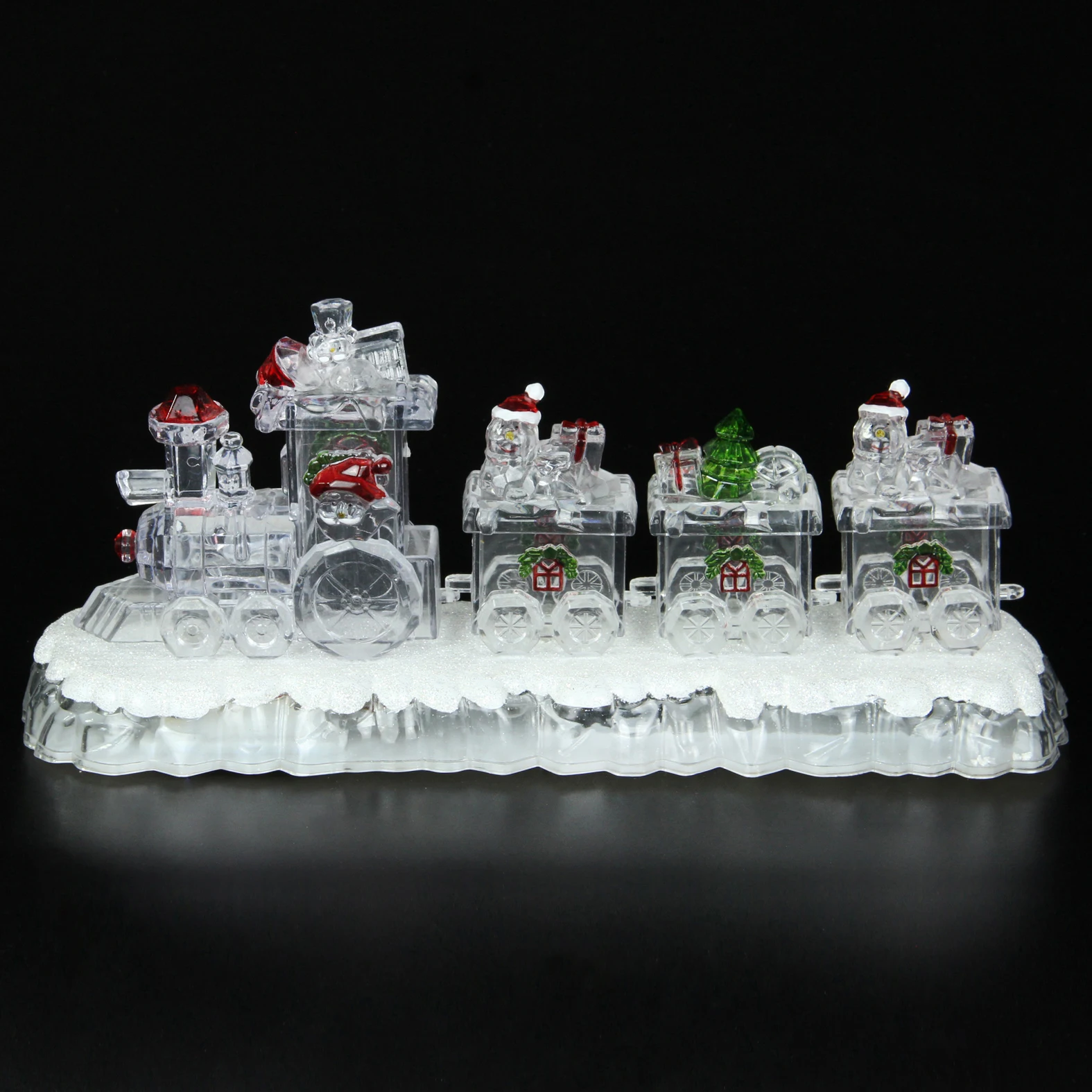 
Top quality Led Santa Claus Train House Christmas Decoration 