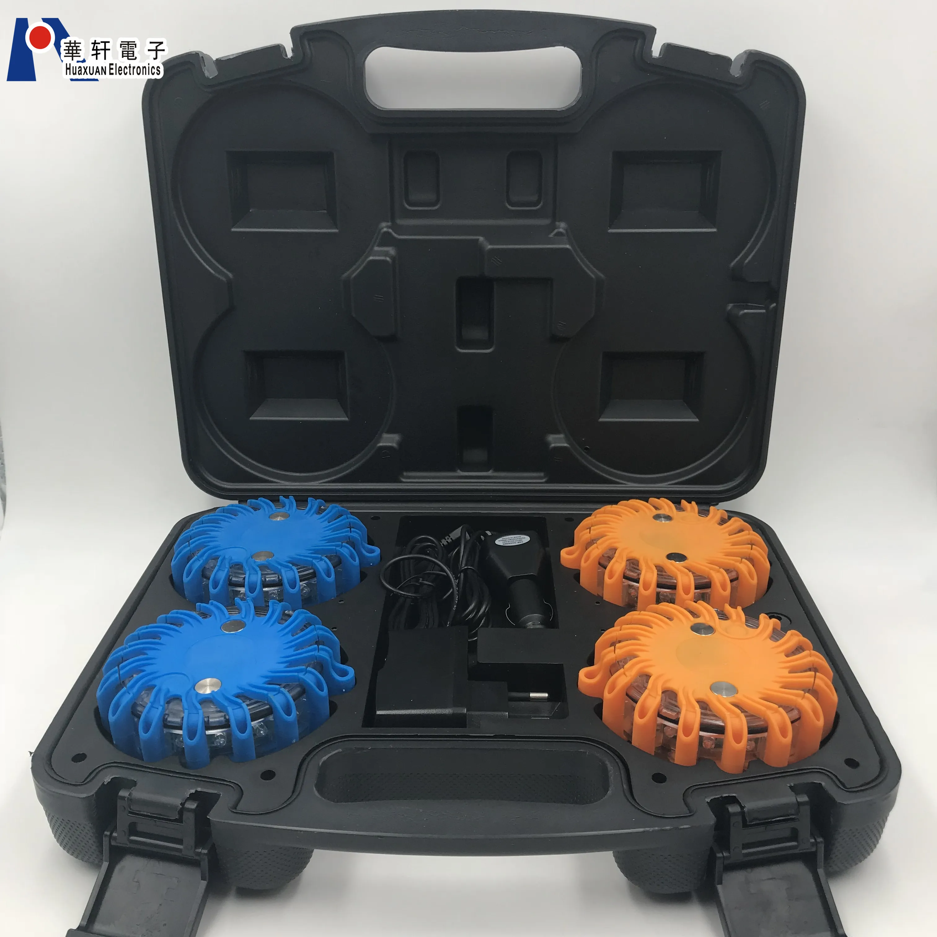 
Huaxuan 10-IN-1 Rechargeable Magnetic Traffic Led Warning Light Led Flare For Vehicle and Car 