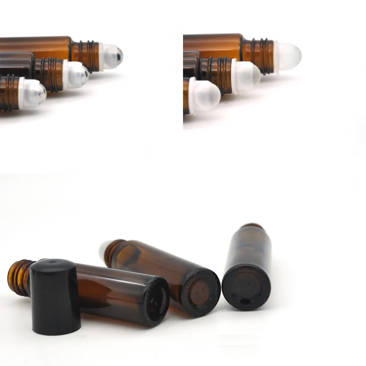 High quality custom wholesale 5ml custom amber perfume roller ball bottle