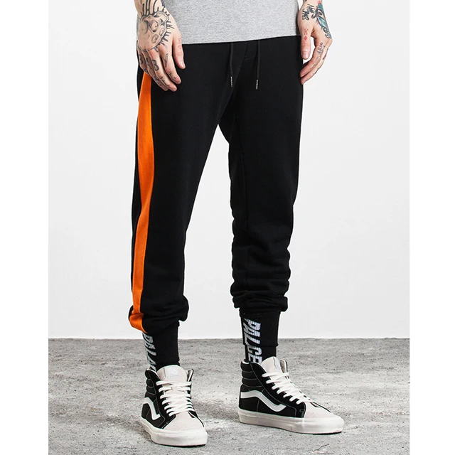 2021 OEM Одежда контрастных цветов хлопок спандекс полосы штаны для бега для мужчин