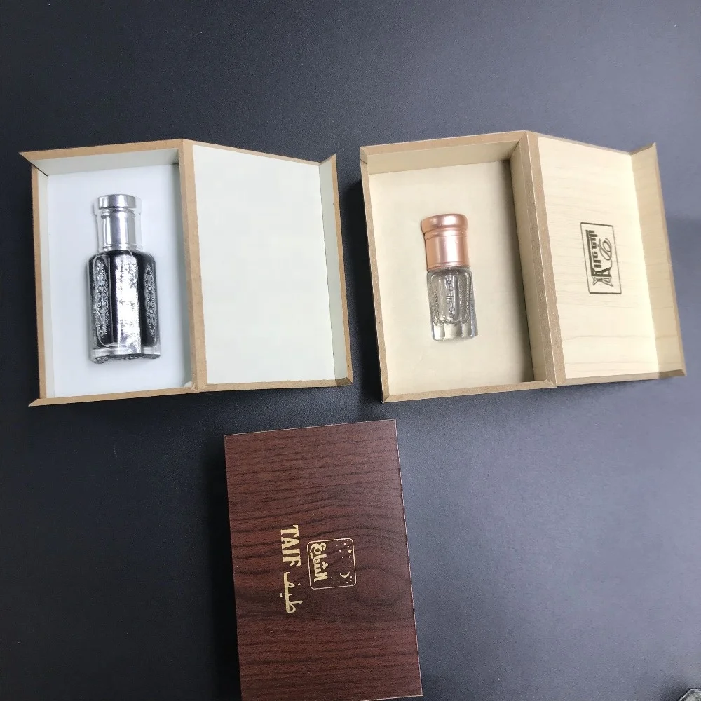 
Factory price wooden box with paper sleeve for 3ml 6ml 12ml attar fancy bottle 