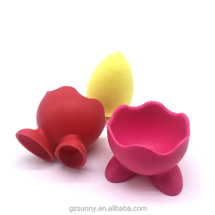 Decorative Silicone Beauty Makeup Sponge Blender Drying Holder 1000pcs 40*49mm Blush Washable, Durable OPP Bag , PVC Bag/box