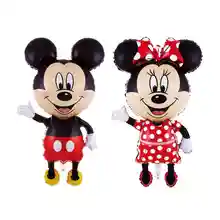 112cm Giant Mickey Minnie Balloon, Cartoon Foil Birthday Party Balloon Airwalker Balloons for Kids Baby Toys Party Decorate