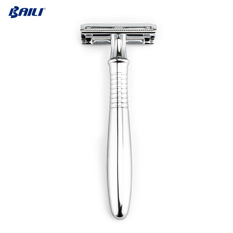 Mens Metal Shaving Razor With Heavy Long Handle