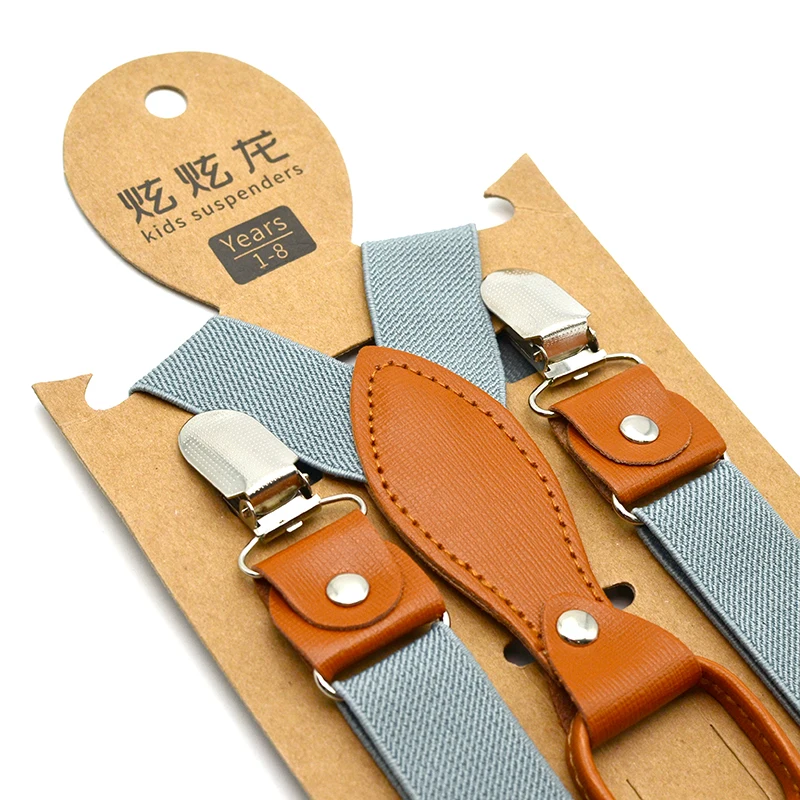 Веселые подтяжки для детей, 4 зажима, 2,5 см, ширина 65 см, подтяжки в британском стиле с галстуком-бабочкой