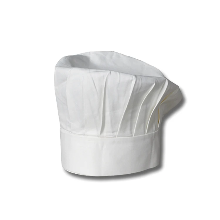 Wholesale Unisex High Quality 100% Cotton Chef Hat Cooking Hat Chef Restaurant Hotel Work kitchen Hat