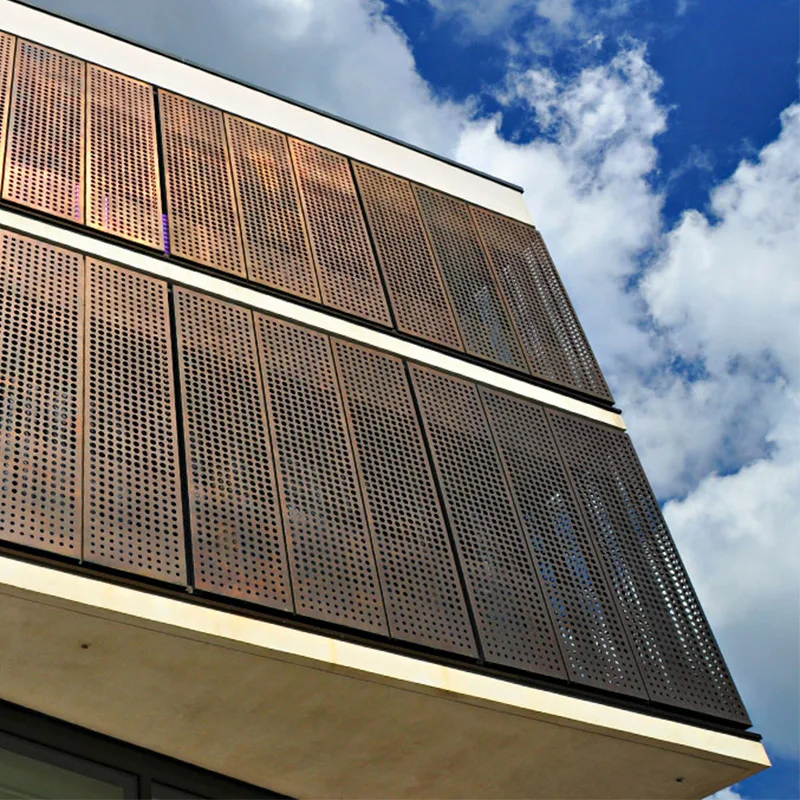 Modern decorative aluminium perforated facade cladding