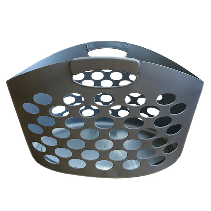 45L new style colored plastic laundry baskets hamper with handle