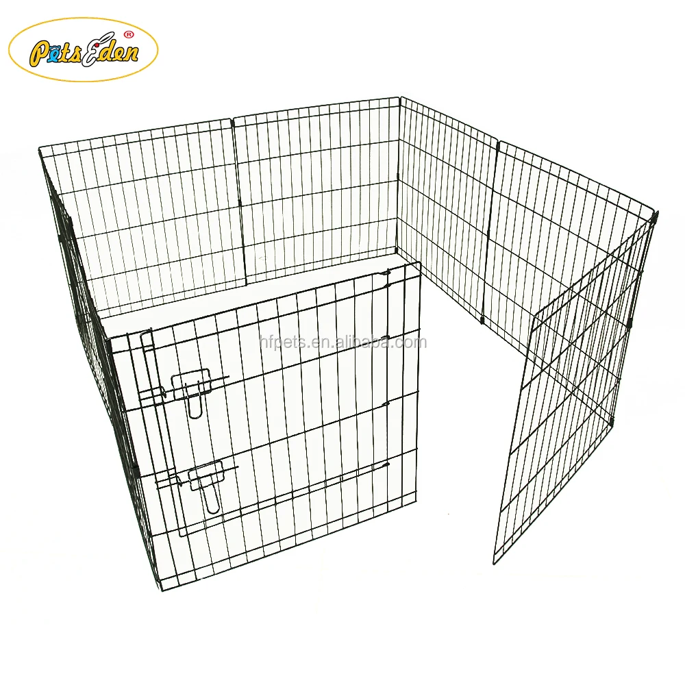 
8 Panel Folding Rabbit Hutch Run Metal Rabbit Chicken Run Cage Big Pet Playpen 