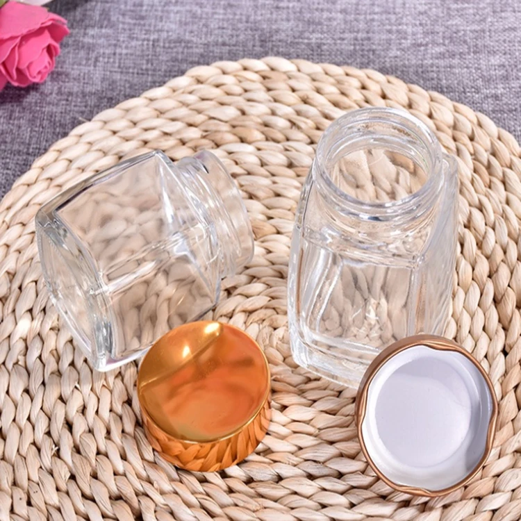 
Unique Square Shape 750Ml 375Ml 500G 1000G 1Kg Honey Bottle Glass Honey Jam Jar With Aluminum Lid 