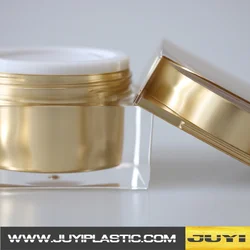 High end square cosmetic jar plastic cosmetic container acrylic cream jar 30g 50g