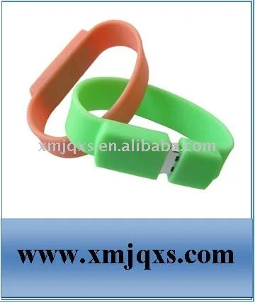 Большой емкости силикон водонепроницаемый USB браслеты