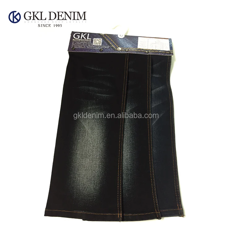 GL6719-2 China Factory Wholesale Checked Denim Material Korean Black Abaya Fabric