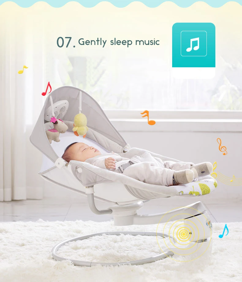 China high quality electrical swing bed Baby rocking chair electric baby crib