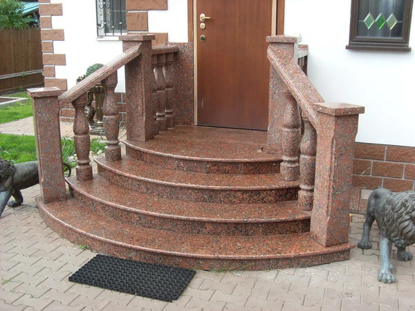 Ukraine hammered flamed interior cheap natural red stone granite tile