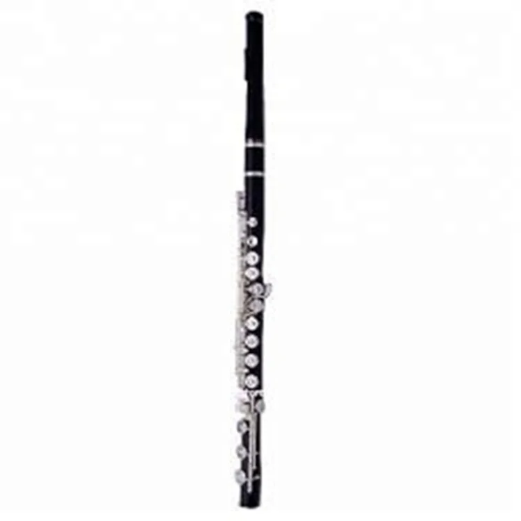 professional ebony body flute 17 holes Silver Plated flute high OEM Accept