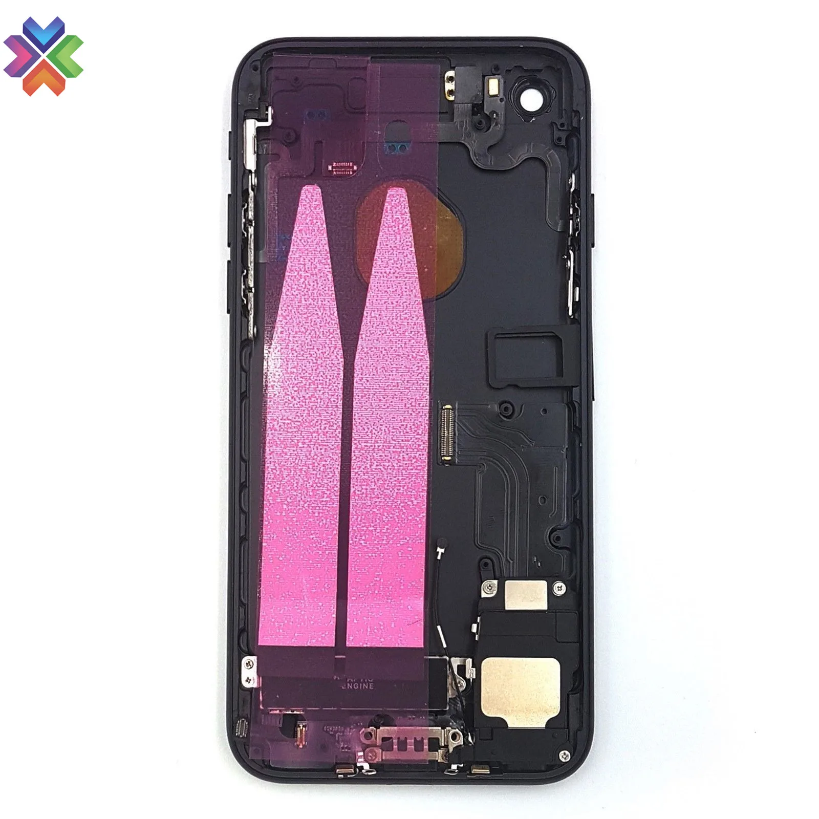 For iPhone 7 7Plus Housing Back Glass Case Rear Battery Door Cover Replacement Completed