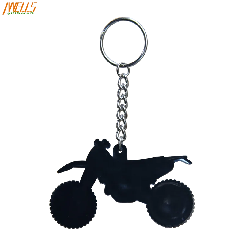 Motorcycle Model Cool Rubber Keyring Motorbike Racing Car Keychain 3D PVC
