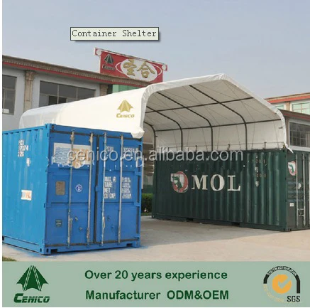 
Container roofing shelter, storage building with trim 