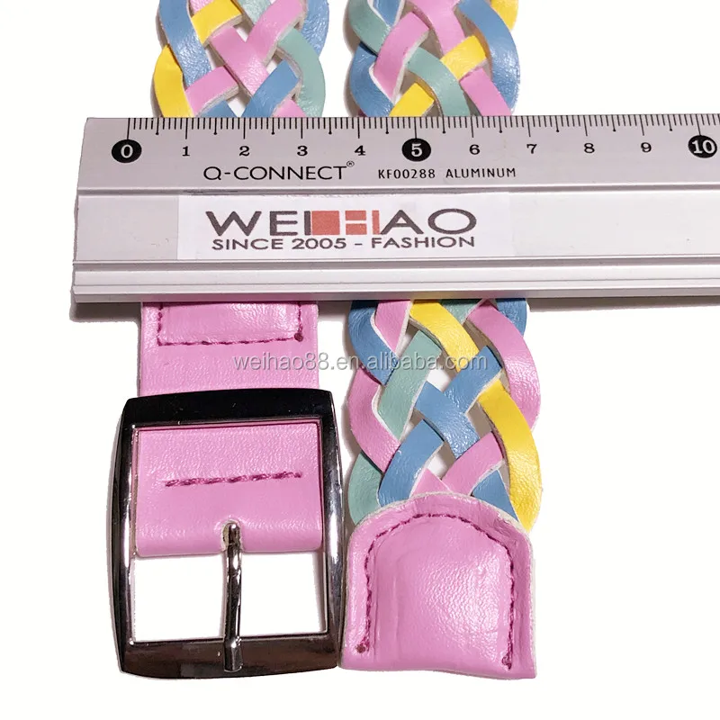 
Fashion cute pu belt for children handmade PU colorful kid belt 