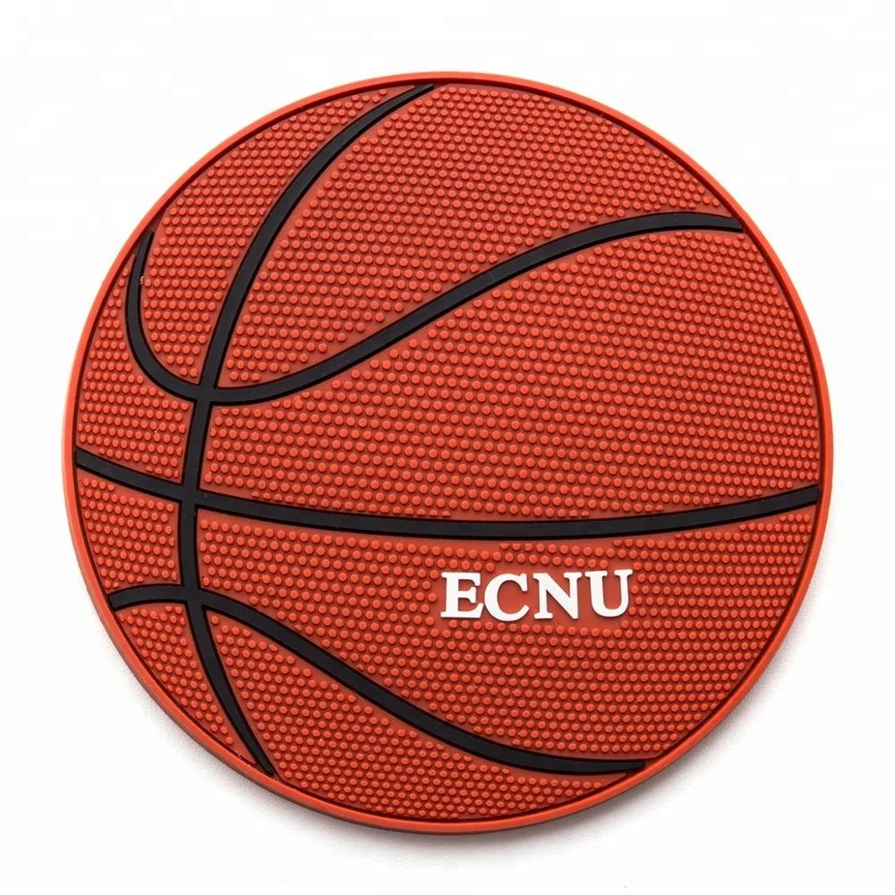 Hot selling cheap wholesale round shape basketball football sports pattern custom pvc beer coaster