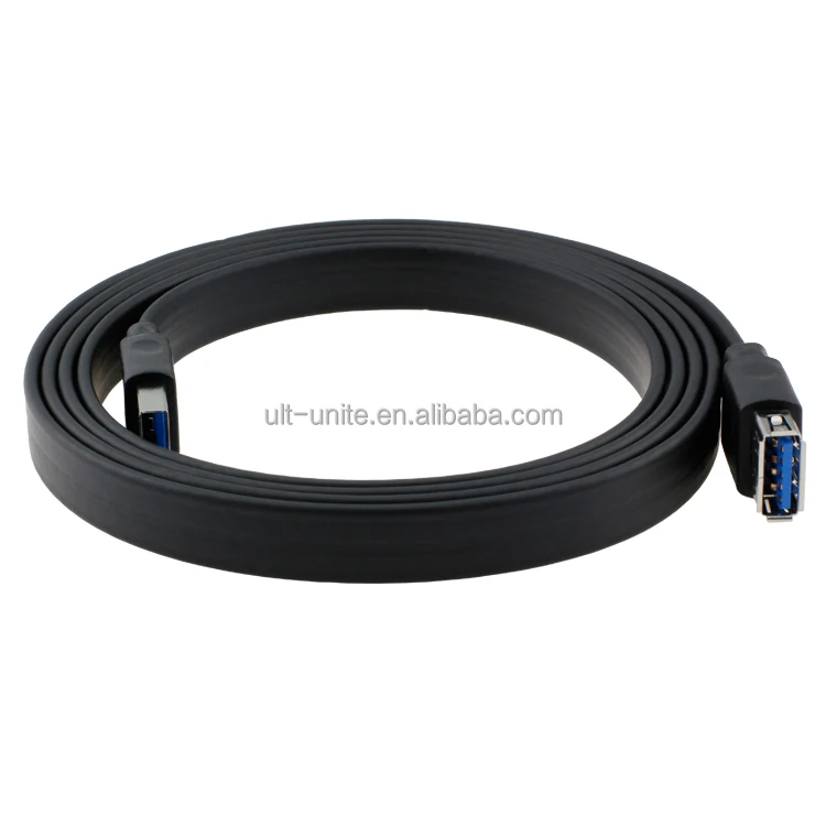 USB3.0 Мужчина К Женский Плоский Кабель Синий OD = 2.5*12.1 мм L = 0.3 м