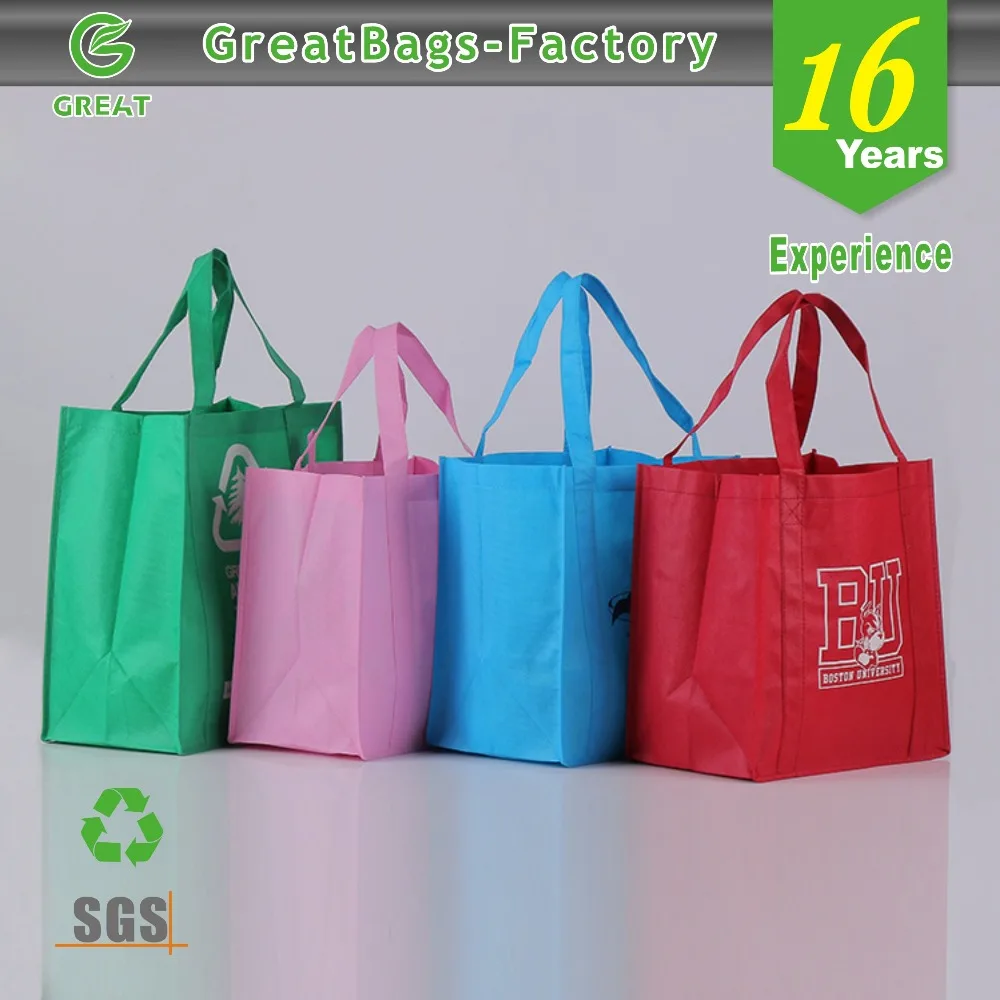 
Reusable supermarket eco trade show non woven tote shopping bags 