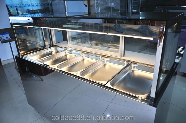 4~8 Degree Refrigeration Unit Salad Bar Counter Case Refrigerator