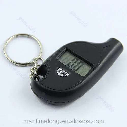 Mini Keychain LCD Digital Tire Tyre Air Pressure Gauge For Car Auto Motorcycle