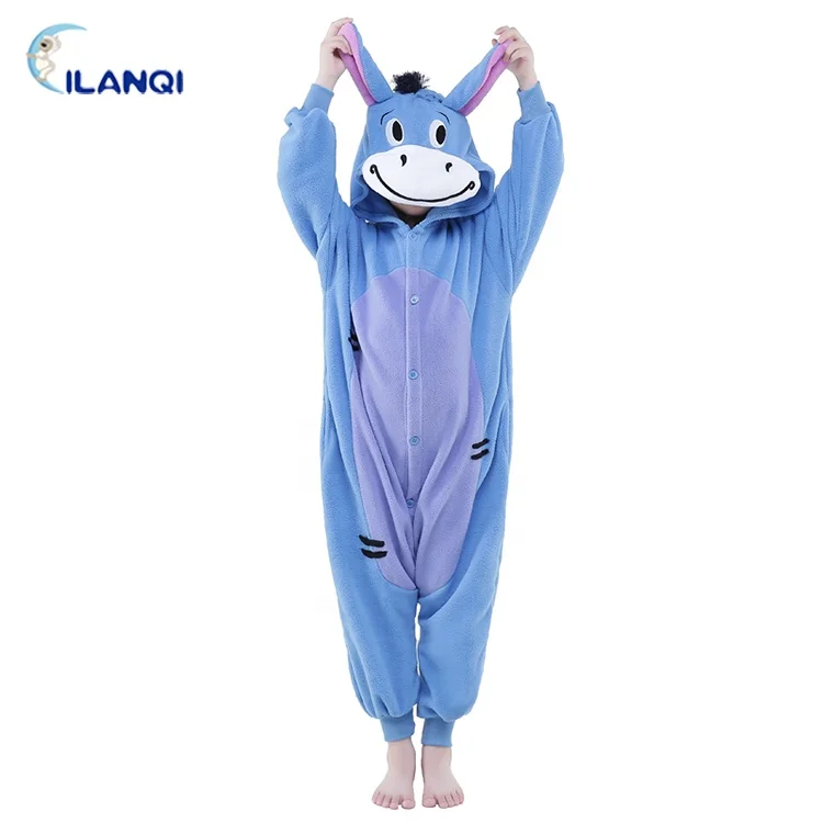 
Blue donkey onesie animal cosplay costume pajamas for children 