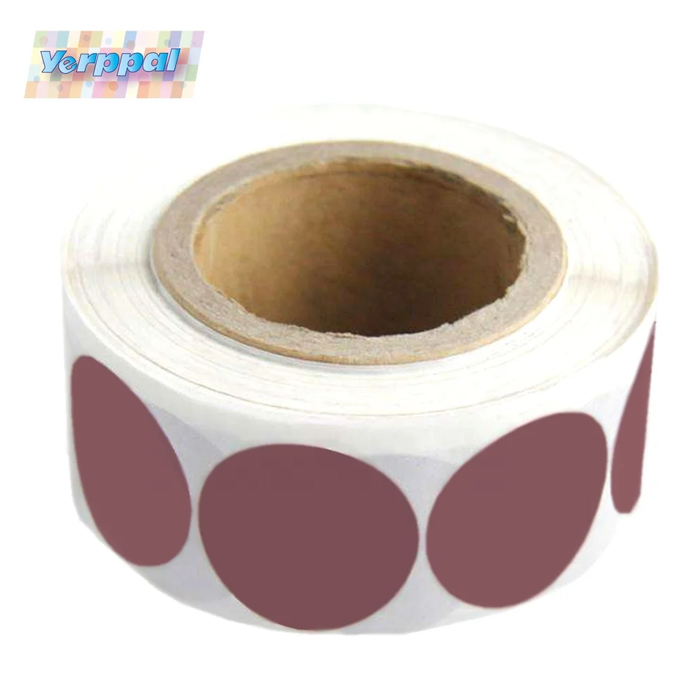 2019 Hot Sale Blank Adhesive Colorful Point Round Label Dot Sticker 1 Inch Diameter