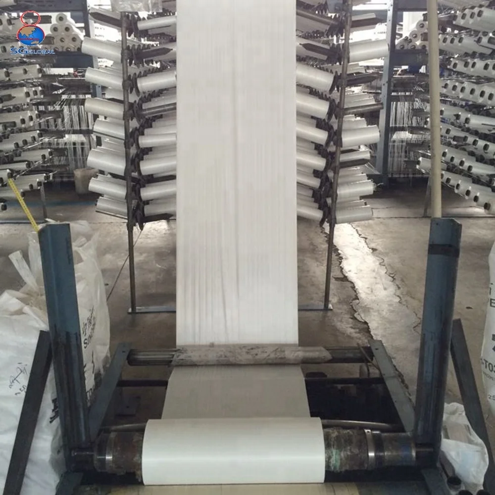 CE 48CM 107GSM heavy duty Durable white coated waterproof tubular PP woven polypropylene fabric roll for sale