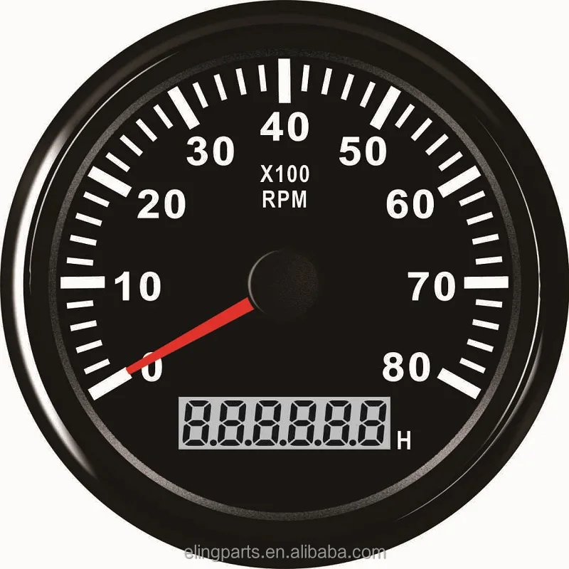 Универсальный трактор тахометр RPM метр с счетчик моточасов 8000 об./мин. 85 мм 9-32 В с подсветкой
