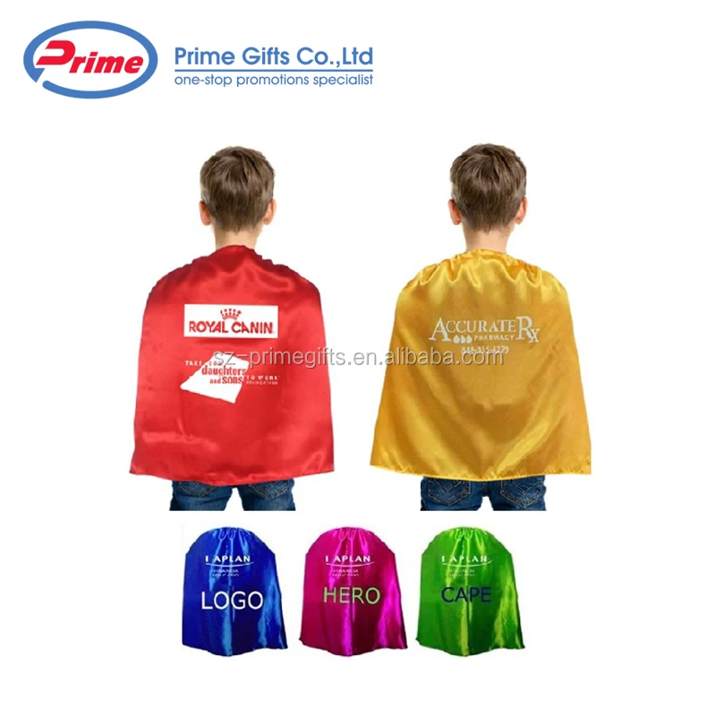 High Quality Custom Logo Printed Superhero Capes for Kids