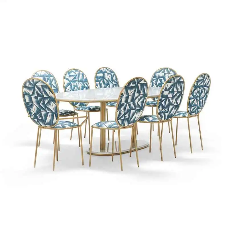 
Classic style luxury gold wire furniture Steel Stay Nika Zupanc Dining chair 